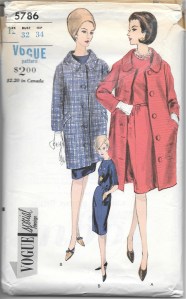 I love the knee length coat, although I may substitute another pattern for the coordinating dress.