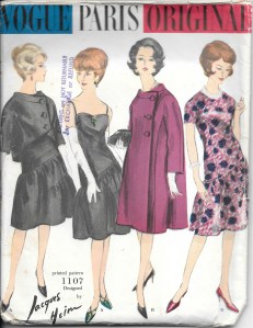 This Jacques Heim design has very unusual seaming in the skirt. And the short jacket looks like it would be very flattering. However, this pattern needs just the perfect fabric to showcase the design.