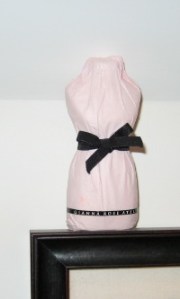 Wrapped in pale pink paper, this scented soap might be too pretty to use...