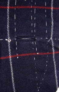 ne can never have too many markings basted in place for bound buttonholes!