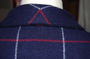 Here is the seam at the back upper collar.