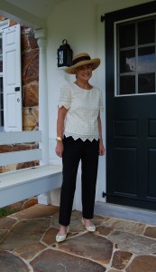 I could not resist styling this blouse with a hat!