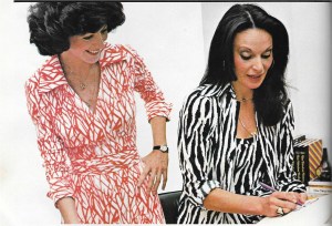 Here is the editor-in-chief of Vogue Pattern Magazine, Judy Espinar, with Diane von Furstenberg.