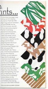 A sampling of some DvF fabrics.