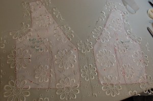 The back of the over bodice