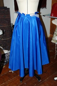 All the basting lines are still visible.