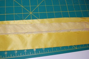 I used a loose catch-stitch to secure the pleats.
