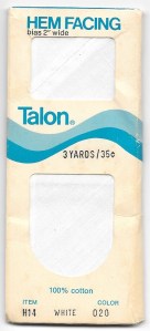 Look at the price on this! Also, now I am quite sure the hem facing would be a cotton blend rather than 100% cotton.