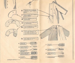 I love how these vintage Vogue patterns give such precise instructions; there are various ways to make bound buttonholes, but the method described here is my favorite.