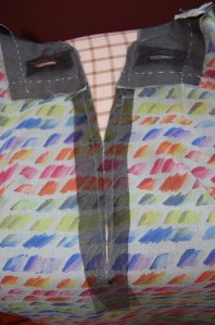 And here it is sewn in place.