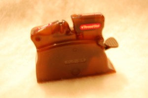 My needle threader is brown, but now they are available in an assortment of nicer colors.