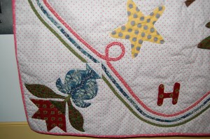 Polka dotted stars in the other corners.