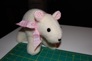 With button eyes and an embroidered nose.