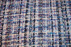 2 full yards of this glorious boucle! I purchased a variety of trims to coordinate with this fabric this past summer in NYC and in San Francisco. Now I just have to decide which one(s) to use.