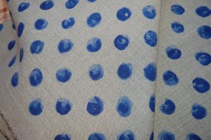 As one who loves polka dots, I could not pass up this wool/silk blend fabric.