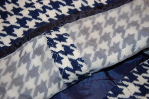 I underlined the skirt with silk organza, and secured the raw edges of each seam with catch-stitching.