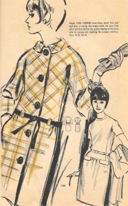 The diagonal direction of the weave in the jacket is a lovely foil for the dress.