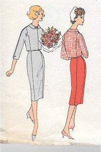 These small drawings show the seams and shaping of the skirt quite well. Obviously, I shortened the length of the skirt.