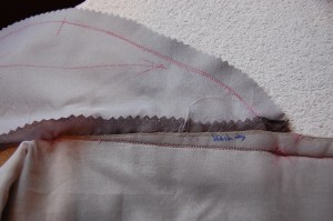 Here is the inside of the pocket and placket.