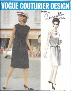 I love this dress, but I thought it might be too tailored for the fabric. Also, the seaming detail would be lost entirely with the busy design of the silk.