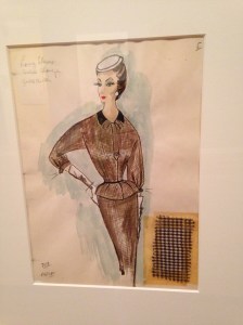 So many of the illustrations were of dressmaker suits. This one is made in brown checked wool. 