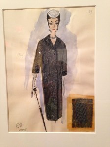 Such a lovely coat! Note the fabric swatch, held in place with yellowing tape!