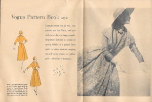"Consider them two by two - the pattern and the fabric, and you will always have a happy result." Timeless advice!