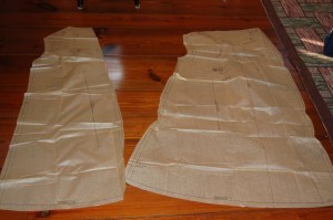 Front and back pattern pieces