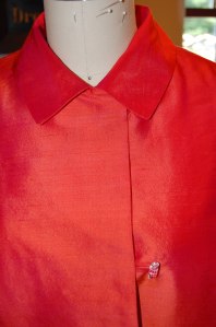 I pad-stitched the collar, but forgot to take a picture. Pad-stitching is like magic in how it makes the collar roll properly!