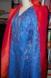 There is no question that the dress and the coat go together once the lining shows!