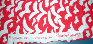 The selvedge clearly states the DvF connection.