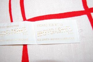 This fabric is from the mid to late 1960s, and it arrived with the label intact.